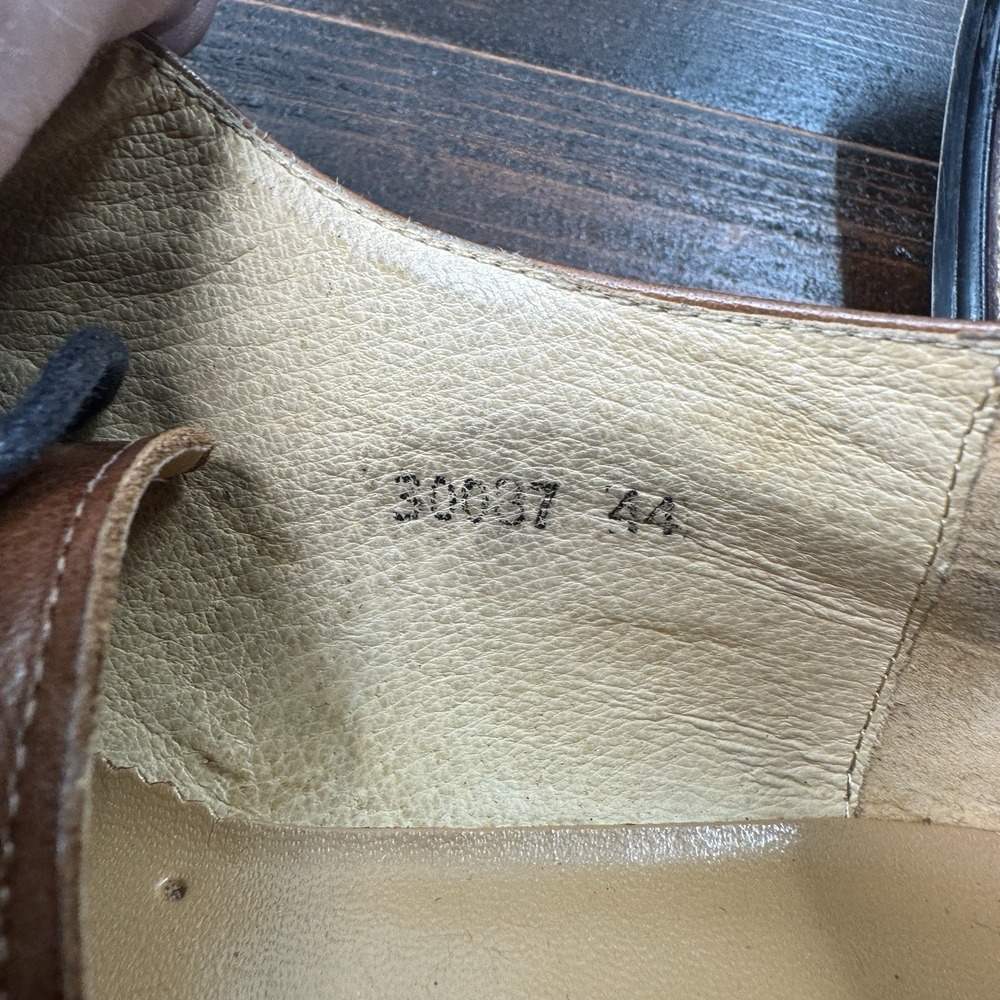 Borgesi Beverly Hills Italian Hand Made Leather Square Toe Oxford Mens 44/10.5 - Picture 6 of 14